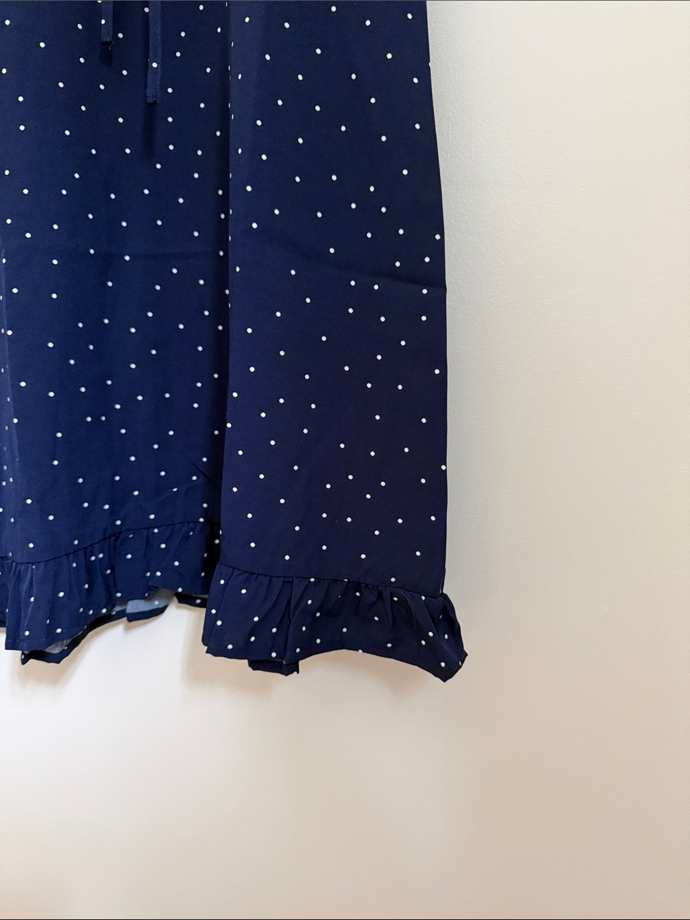 RIHOAS Navy Polka Dot Tie-Front Mini Dress - Picture 5 of 6